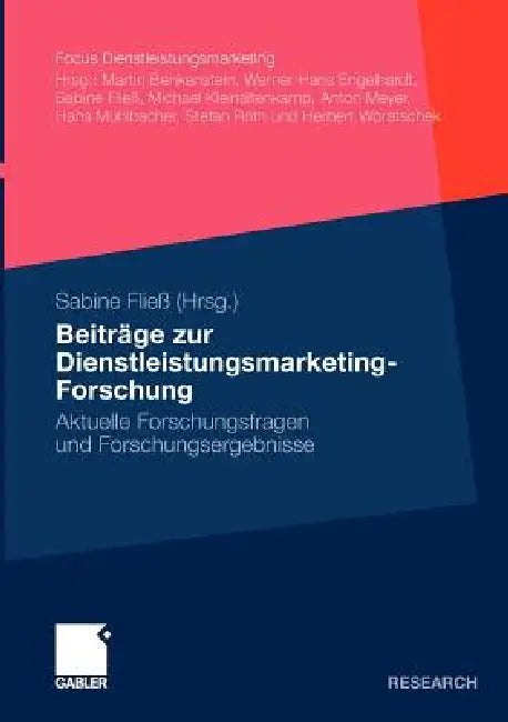 Buy Beiträge Zur Dienstleistungsmarketing-Forschung (English, Sabine Fließ) — BookShops.in