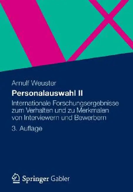 Buy Personalauswahl II (English, Arnulf Weuster) — BookShops.in