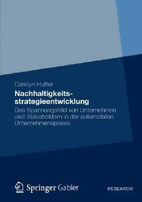 Buy Nachhaltigkeitsstrategieentwicklung (English, Carolyn Hutter) — BookShops.in