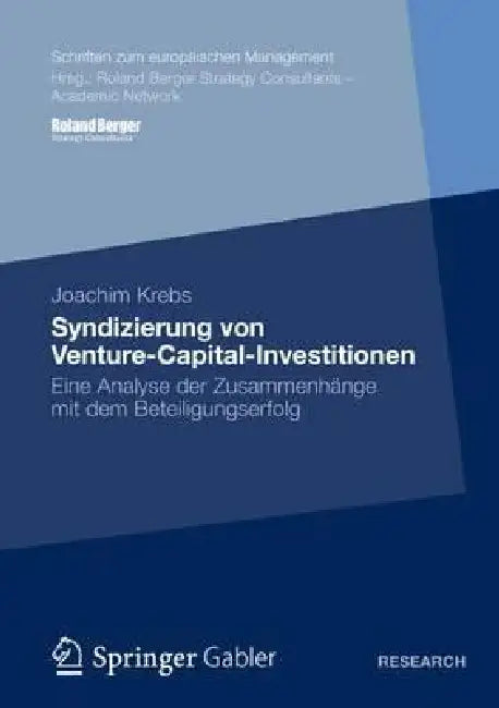 Buy Syndizierung Von Venture-Capital-Investitionen (English, Joachim Krebs) โ BookShops.in