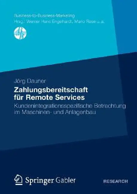 Buy Zahlungsbereitschaft Für Remote Services (English, Jörg Dauner) — BookShops.in
