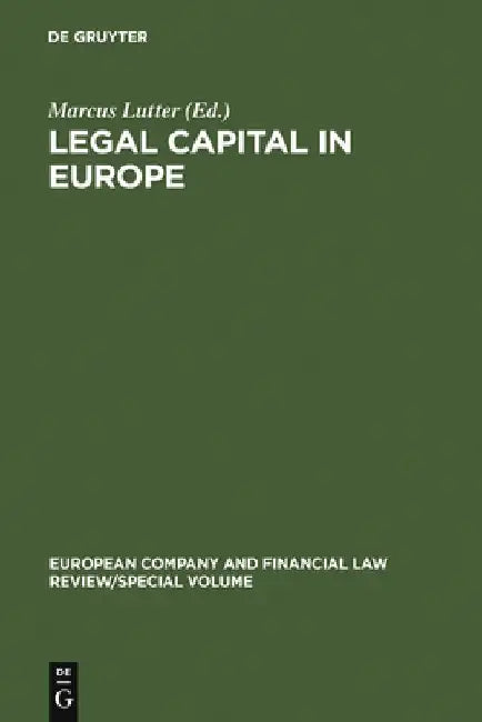 Buy Legal Capital in Europe (English, Marcus Lutter) — BookShops.in
