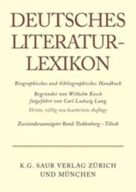 Buy Tecklenburg-tilisch (English, Wilhelm (CRT) Kosch) — BookShops.in