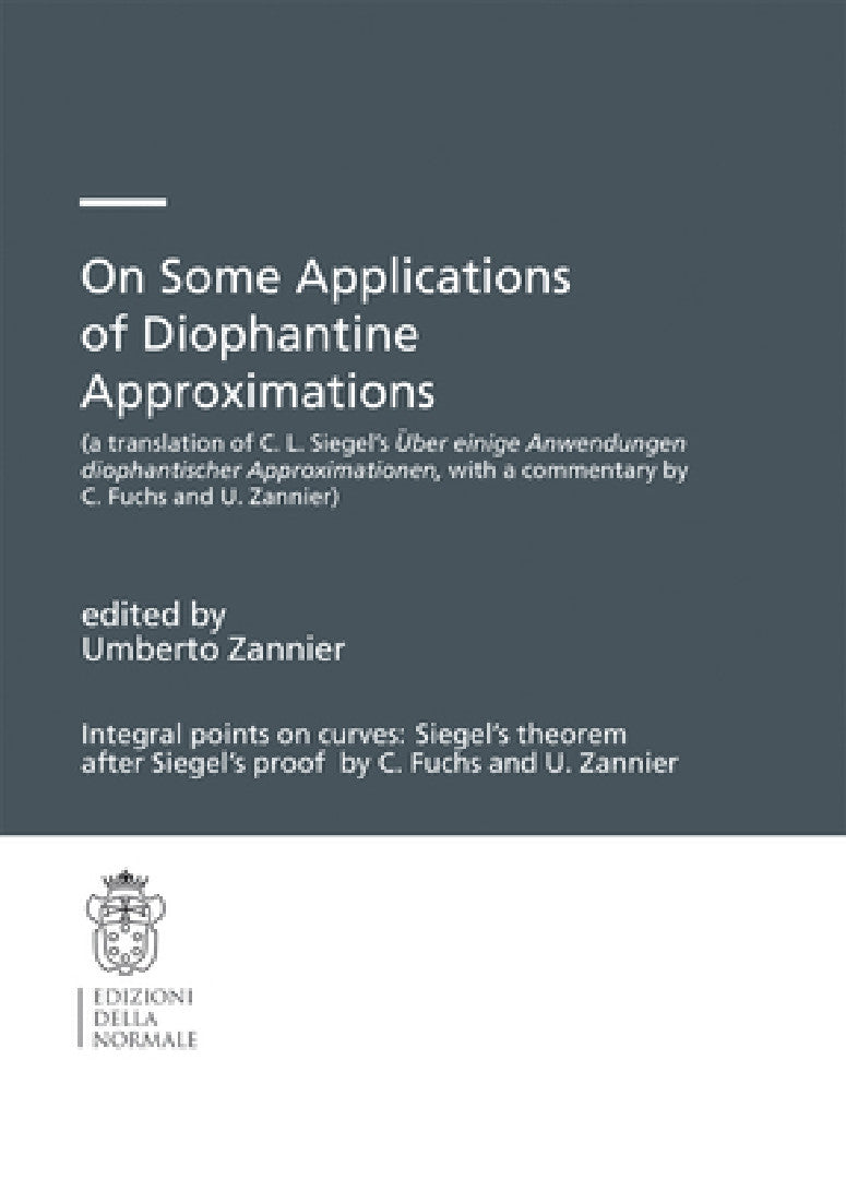 Buy On Some Applications of Diophantine Approximations (English, Umberto Zannier) — BookShops.in