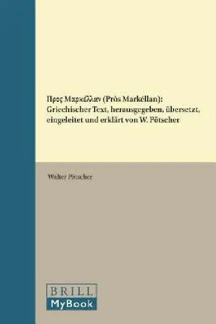 Buy Porphyrios, Προς Μαρκέλλαν (Pròs Ma (English, Walter Pötscher) — BookShops.in