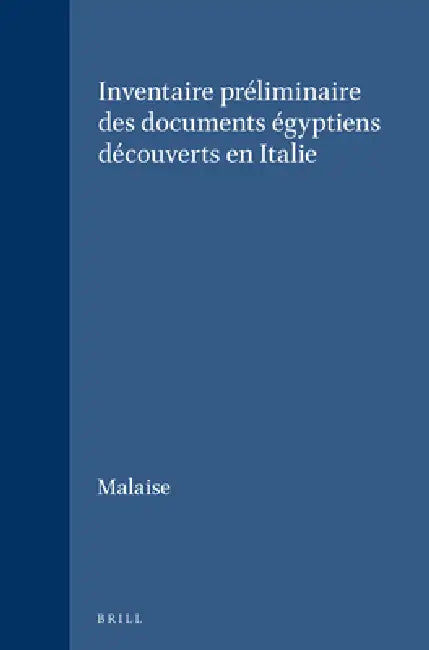 Buy Inventaire préliminaire des documents égyptiens découverts en Italie (English, Malaise) — BookShops.in