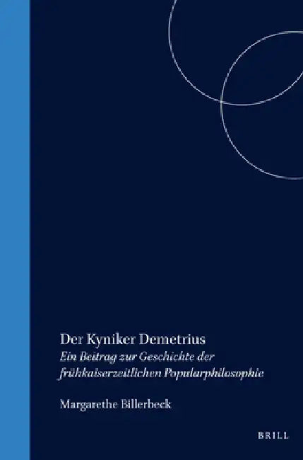 Buy Der Kyniker Demetrius (English, Margarethe Billerbeck) — BookShops.in