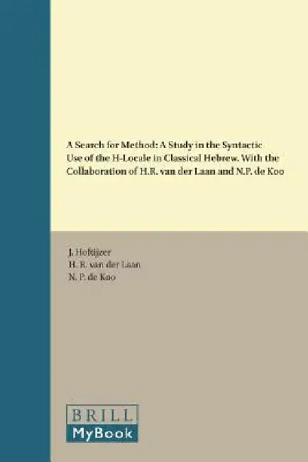 Buy A Search for Method (English, H. R. Van Der Laan | N. P. de Koo | J. Hoftijzer) — BookShops.in