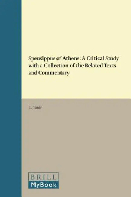 Buy Speusippus of Athens (English, L. Tarán) — BookShops.in