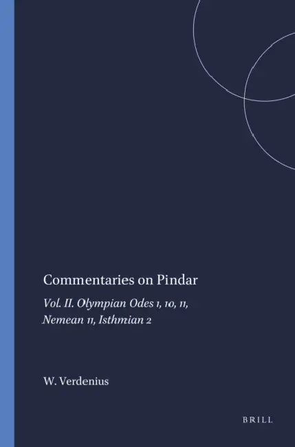 Buy Commentaries on Pindar (English, W. J. Verdenius) — BookShops.in