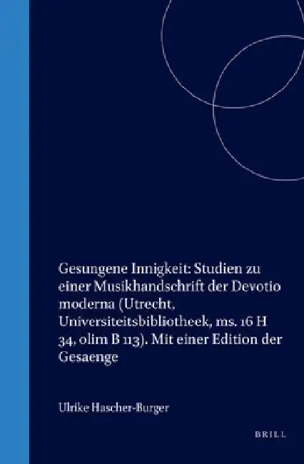 Buy Gesungene Innigkeit (English, Ulrike Hascher-Burger) — BookShops.in