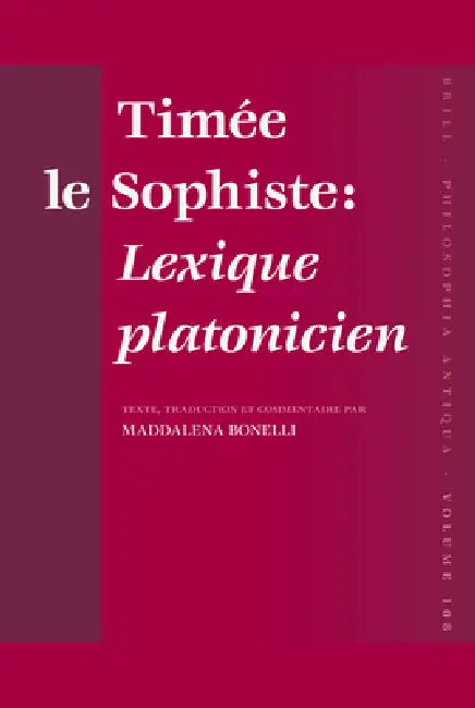 Buy Timée Le Sophiste (English, Maddalena Bonelli) — BookShops.in