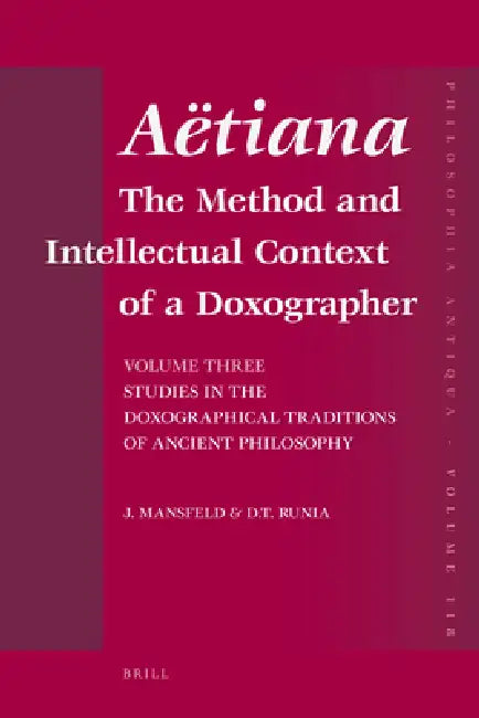 Buy Aëtiana (English, Jaap Mansfeld | Runia) — BookShops.in