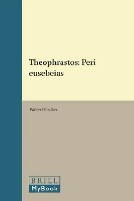 Buy Theophrastos (English, Walter Pötscher) — BookShops.in