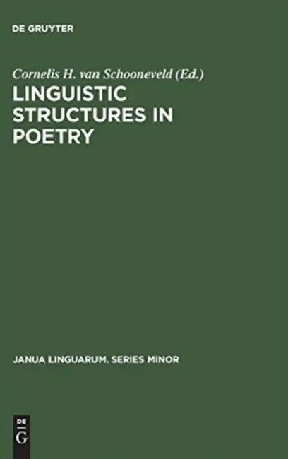 Linguistic Structures in Poetry: 23 (Janua Linguarum. Series Minor, 23) view 2
