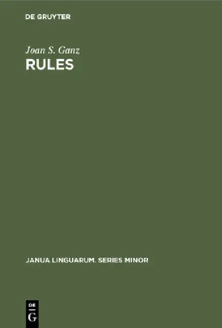 Buy Rules (English, Joan S. Ganz) β BookShops.in
