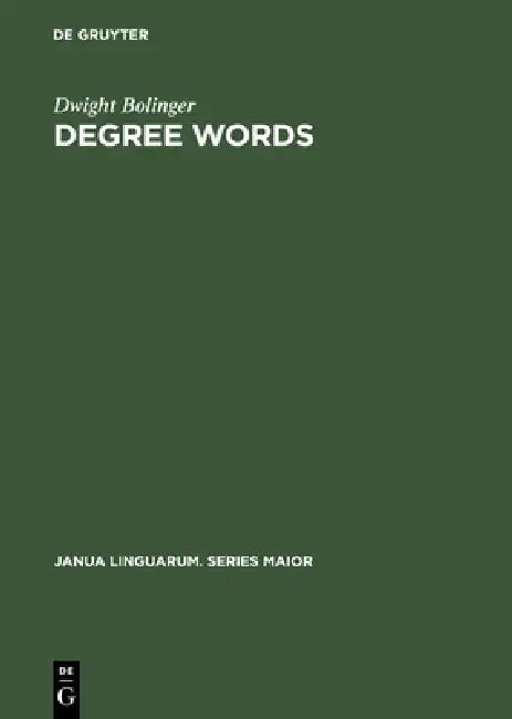 Buy Degree Words (English, Dwight Bolinger) — BookShops.in