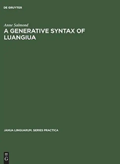 Buy A Generative Syntax of Luangiua (English, Anne Salmond) — BookShops.in