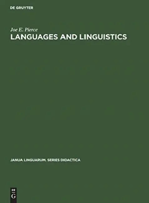 Buy Languages and Linguistics (English, Joe E. Pierce) โ BookShops.in
