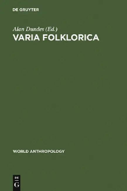 Buy Varia Folkloria (English, Alan Dundes) — BookShops.in