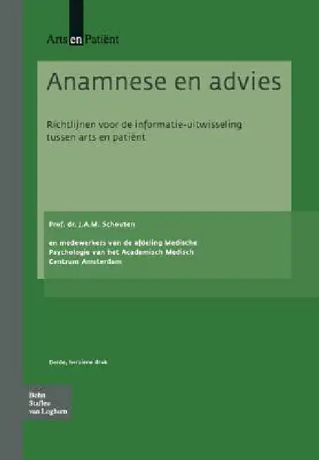 Buy Anamnese En Advies (English, J. a. M. Schouten) — BookShops.in