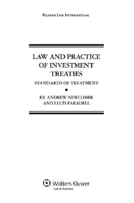Buy Law and Practice of Investment Treaties (English, Andrew Newcombe) — BookShops.in
