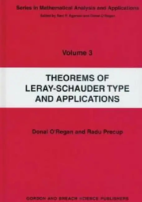Buy Theorems of Leray-Schauder Type and Applications (English, Radu Precup) — BookShops.in